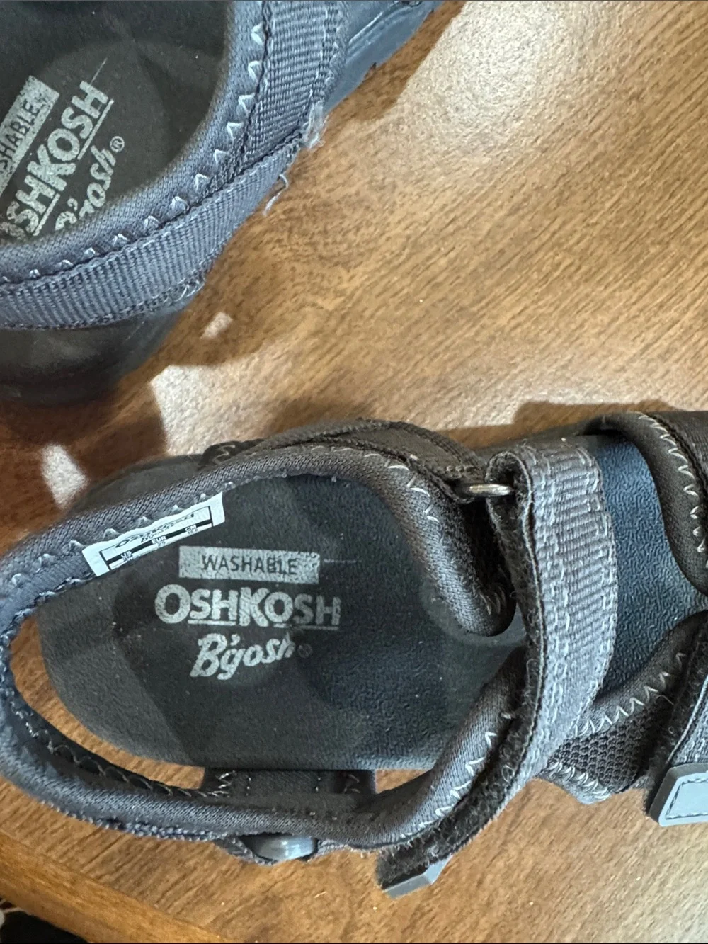 OshKosh B'gosh Toddler Dark Gray Dual-Strap Sandals